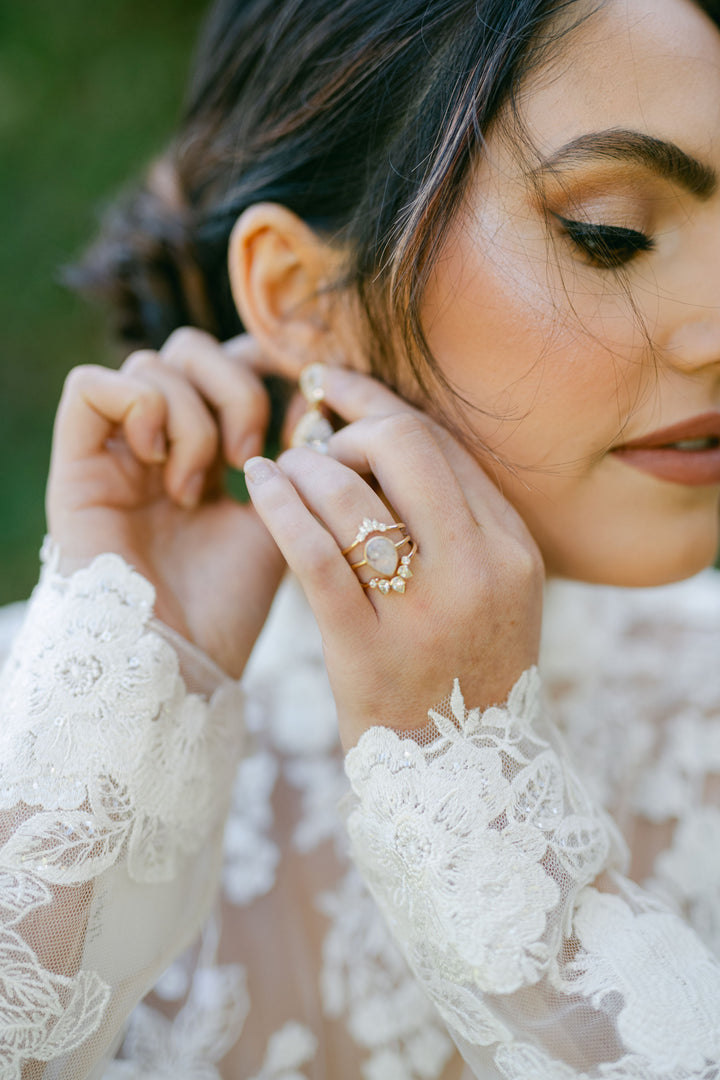 Teardrop Moonstone Ring