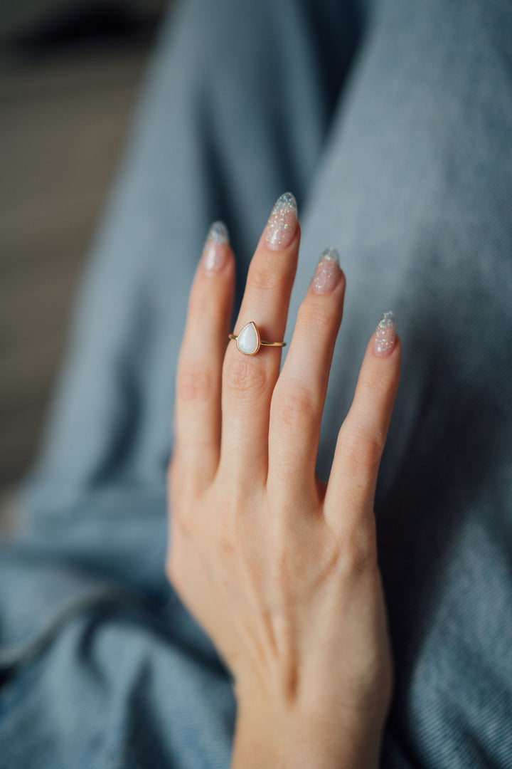White Opal Ring